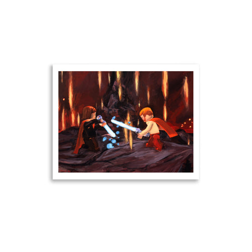 Anakin vs. Obi-Wan (LEGO) - Poster Print