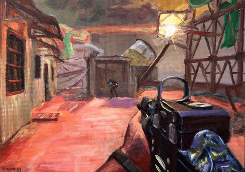 AK74U on Die Rise (BO2) - Original Painting